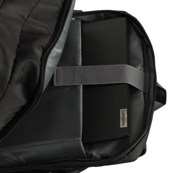 Bővíthető hátizsák USB porttal 26-36 l - Fekete