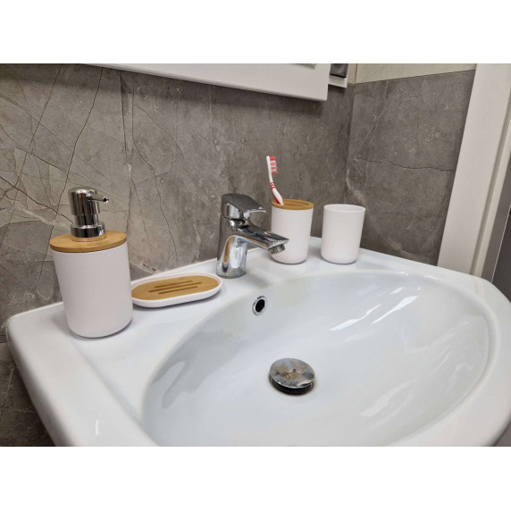 Fürdőszobai kiegészítő készlet 6 darabos - fehér
