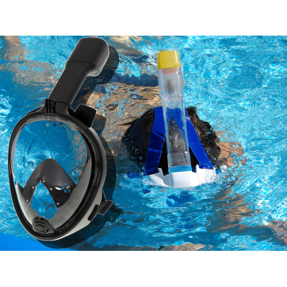 Snorkeling maszk teljesen összehajtható L/XL fekete