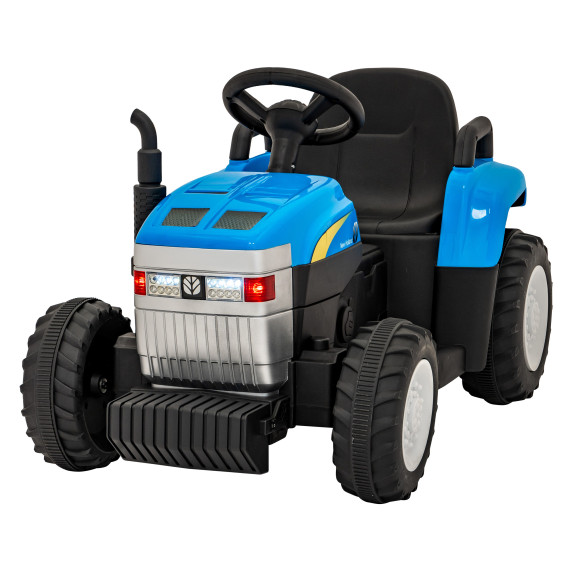 Elektromos jármű traktor pótkocsival New Holland T7 - Fekete/kék