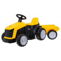 Elektromos négykerekű traktor pótkocsival Inlea4Fun - Sárga 