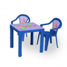 Kisasztal 2 székkel - Kék Előnézet