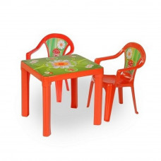 Kisasztal 2 székkel - Piros Előnézet