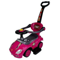 Lábbal hajtós gyermekjármű Inlea4Fun Super Ride 3az1-ben - rózsaszín 