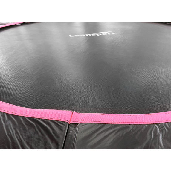Trambulin belső védőhálóval 500 cm LEAN SPORT MAX 16 ft - Fekete/rózsaszín