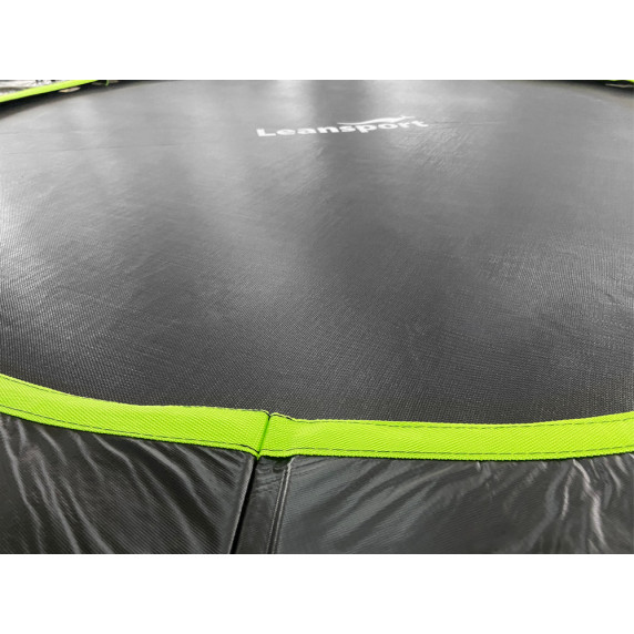 Trambulin belső védőhálóval 250 cm LEAN SPORT MAX 8 ft - Fekete/zöld