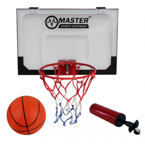 Kosárlabda palánk labdával és pumpával 45x30 cm MASTER