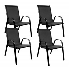 Kerti szék 4 darab Aga MR4400BC - fekete Előnézet