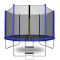Trambulin külső védőhálóval 250 cm AGA SPORT TOP MRT1008B + létra - Kék
