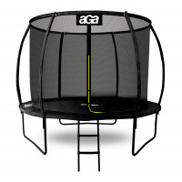 Trambulin belső védőhálóval létrával 305 cm Aga SPORT EXCLUSIVE -  fekete 