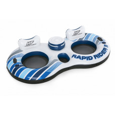 Kétszemélyes felfújható úszófotel BESTWAY 43113 - Kék/fehér Előnézet