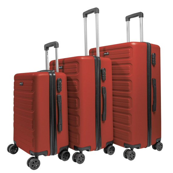 Bőrönd készlet AGA Travel MR4657-Red - Piros