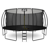 Trambulin belső védőhálóval létrával 500 cm Aga SPORT EXCLUSIVE MRPU1016BLACK - fekete 