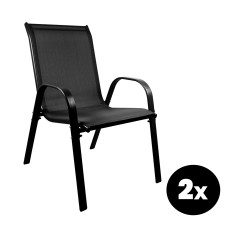 Kerti szék 2 darab AGA MR4400BC-2 - Fekete Előnézet
