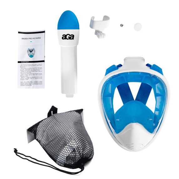 Teljes arcos búvármaszk snorkeling L/XL AGA DS1113WH-BLU - Fehér/kék