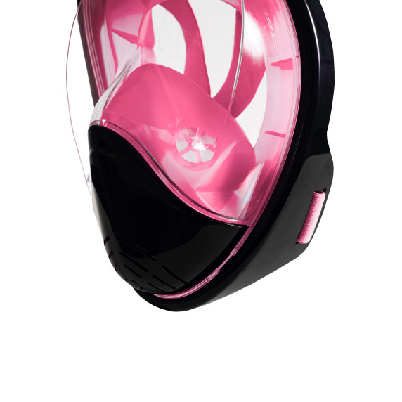 Aga Full Face Snorkel Mask L/XL Fekete/Rózsaszín