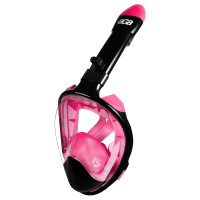 Aga Full Face Snorkel Mask L/XL Fekete/Rózsaszín 