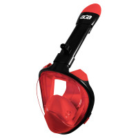 Teljes arcos búvármaszk Snorkeling S/M AGA DS1121R-BL - Fekete/piros 