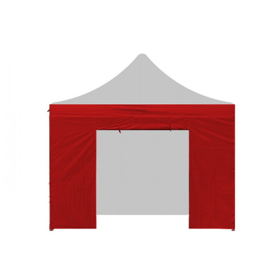 Oldalfal kerti sátorhoz bejárattal AGA POP UP 3x3 m - Piros