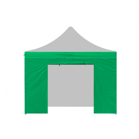 Oldalfal kerti sátorhoz bejárattal AGA POP UP 2x2 m - Zöld