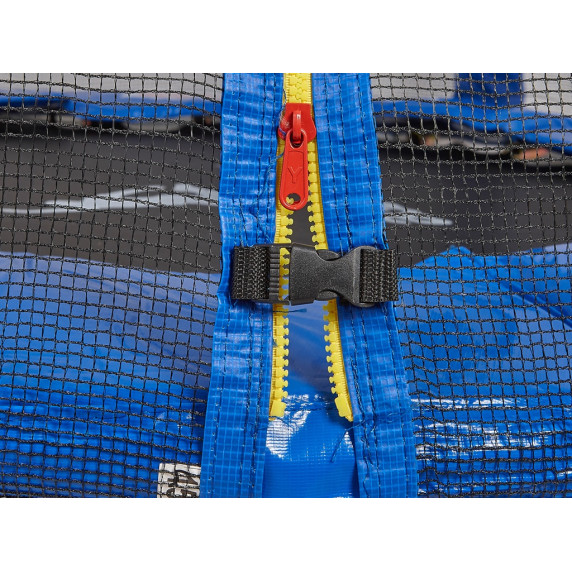 Trambulin külső védőhálóval 430 cm AGA SPORT PRO + létra + cipőzsák - Kék