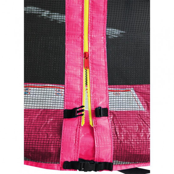 Trambulin külső védőhálóval 305 cm + létra AGA SPORT PRO MRP1010PINK - Rózsaszín