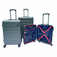 Bőrönd szett Linder Exclusiv SC3002 - Világos szürke 