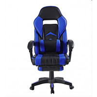 Irodai szék lábtámasszal Aga MR2040Blue - Fekete/kék 