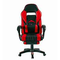 Irodai szék lábtámasszal Aga MR2040Red - Fekete/piros 