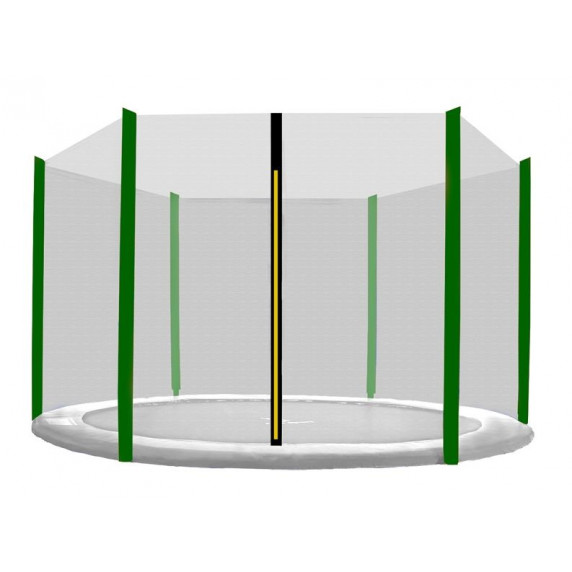 Külső védőháló 150 cm átmérőjű trambulinhoz 6 rudas AGA - Fekete/sötét zöld