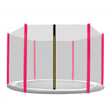 Külső védőháló 430 cm átmérőjű trambulinhoz 6 rudas AGA - Fekete/rózsaszín Előnézet