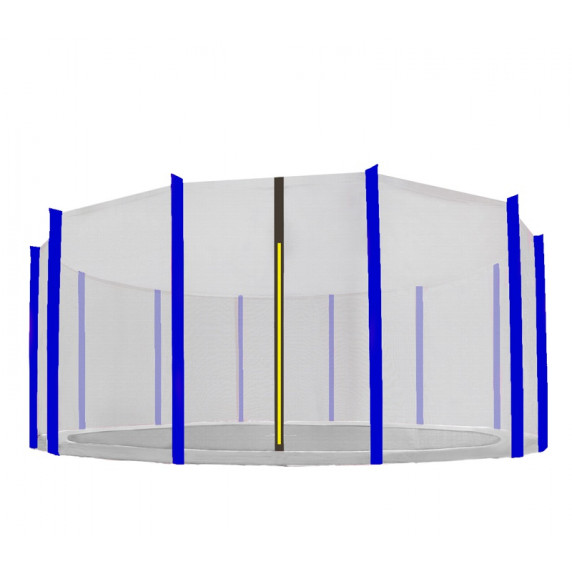 Külső védőháló 500 cm átmérőjű trambulinhoz 12 rudas AGA - Fekete/Kék