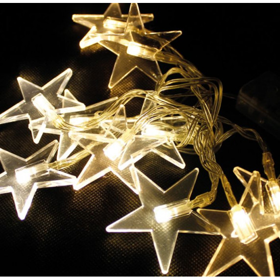Karácsonyi lánc 48 LED Linder Exclusiv LK012W Csillagok - meleg fehér