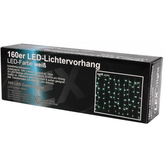 Fényfüggöny 160 LED Linder Exclusiv LK005I - Hideg fehér