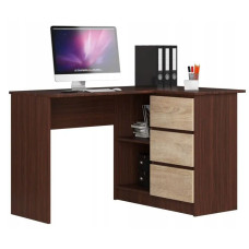 Sarok íróasztal jobbos 124,5x77x85 cm AKORD CLP - Wenge/sonoma Előnézet