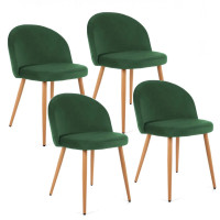 Velúr szék 4 db skandináv stílusban -Zöld 