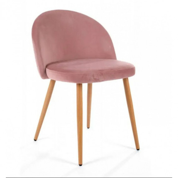 Velúr szék 4 db skandináv stílusban -Rózsaszín
