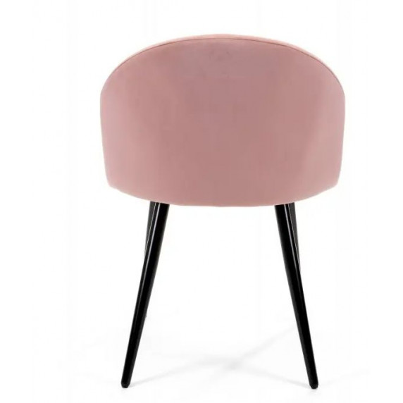 Velúr szék steppelt 4 db skandináv stílusban - Rózsaszín