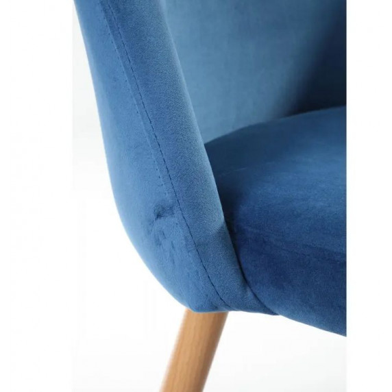 Velúr szék 4 db skandináv stílusban - Kék