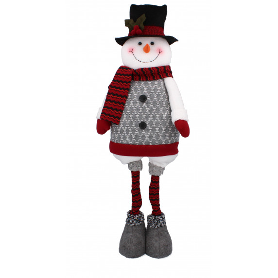 Karácsonyi hóember figura állítható magasságú 95/82 cm Inlea4Fun