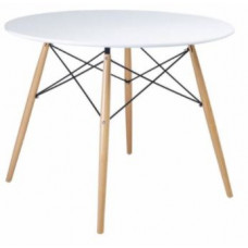 Skandináv stílusú kerek étkezőasztal Aga 60 cm - Fehér - MR2030-60 Előnézet