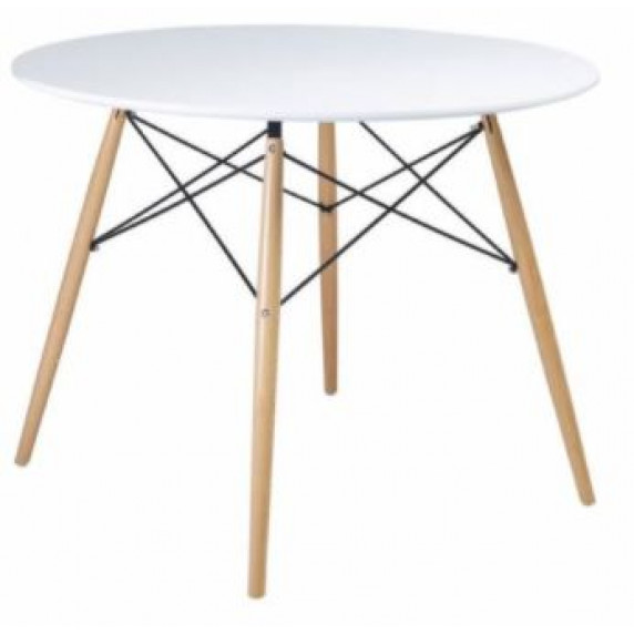 Skandináv stílusú kerek étkezőasztal Aga 60 cm - Fehér - MR2030-60