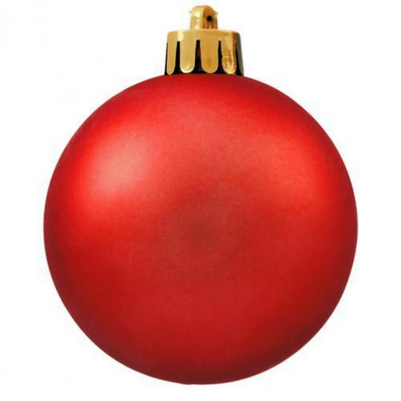 Karácsonyi gömbök 100 db 6 cm Inlea4Fun - piros