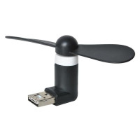 Hordozható Mikro USB Ventilátor - Fekete 