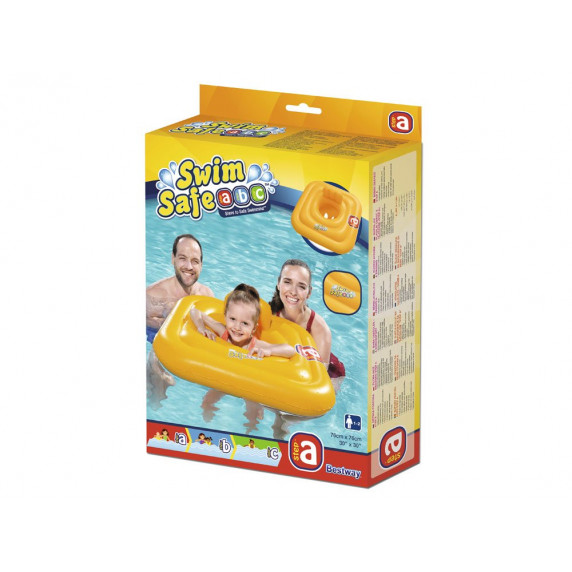 Felfújható bébi úszógumi 76x76 cm BESTWAY 32050 Swimm Safe ABC 