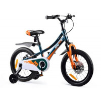 Gyerek bicikli ROYALBABY Explorer 16" CM16-3 - sötétzöld/narancssárga 