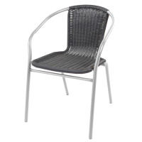 Linder Exclusiv Kerti szék RATAN ezüst/fekete 
