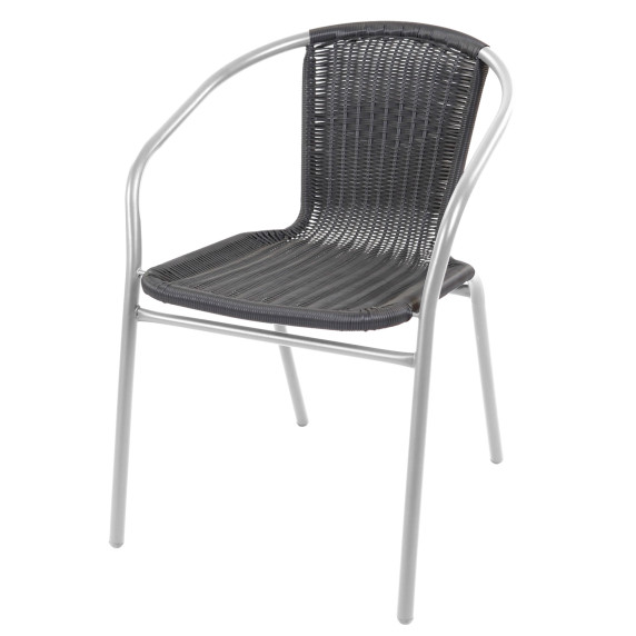 Linder Exclusiv Kerti szék RATAN ezüst/fekete - MC4607