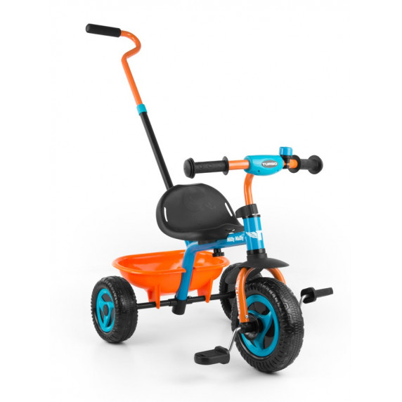 Milly Mally Boby Turbo tricikli tolókarral - narancssárga