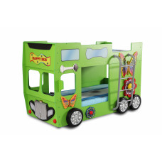 Gyerekágy Inlea4Fun Happy Bus  - Zöld Előnézet